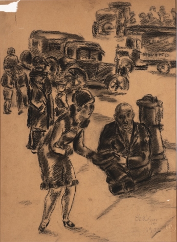 Chaim Gross, Street Scene, 1926